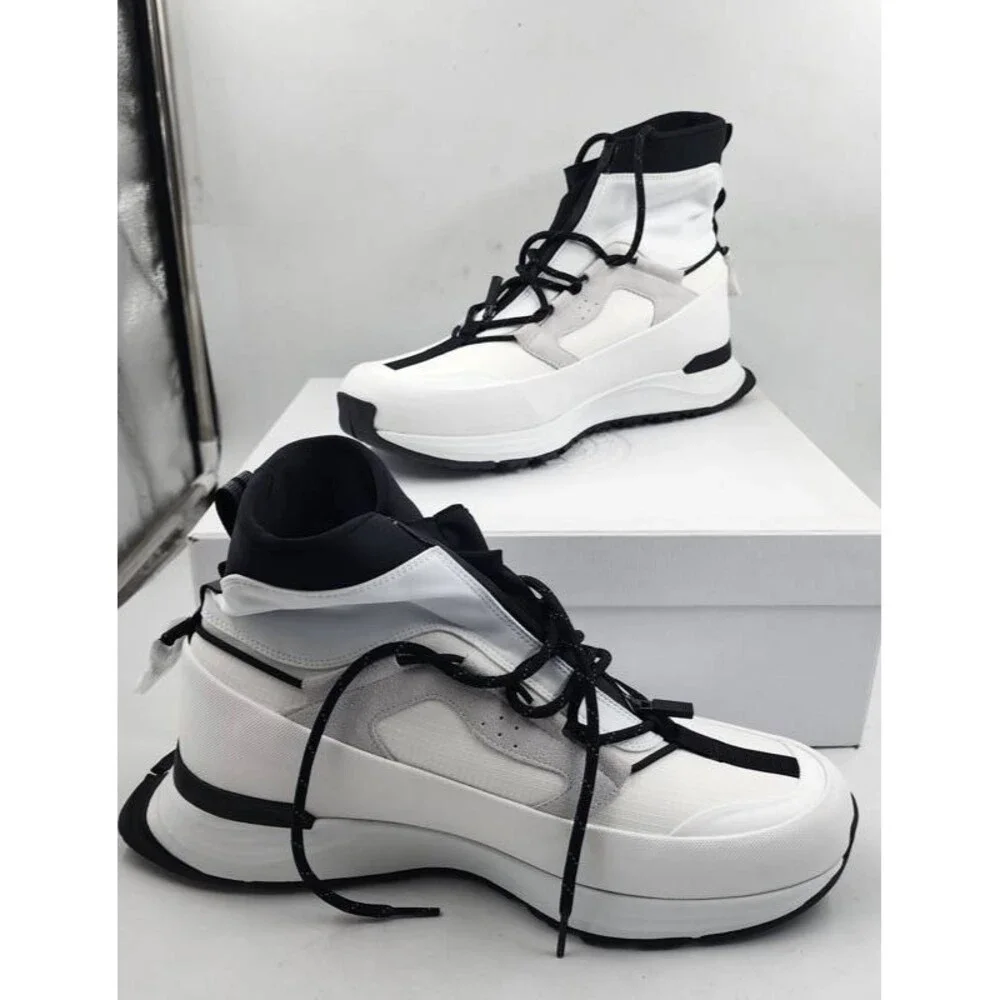 Canada Goose Glacier Trail Leather High-Top Sneakers Men's 11.5 White/Black